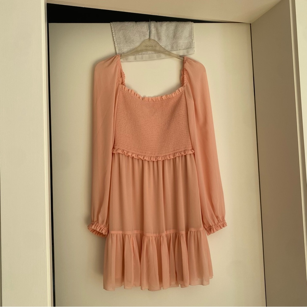 Peach Chiffon Dress